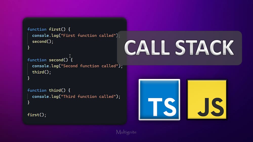The Call Stack in JavaScript & TypeScript - Simple & Code Example