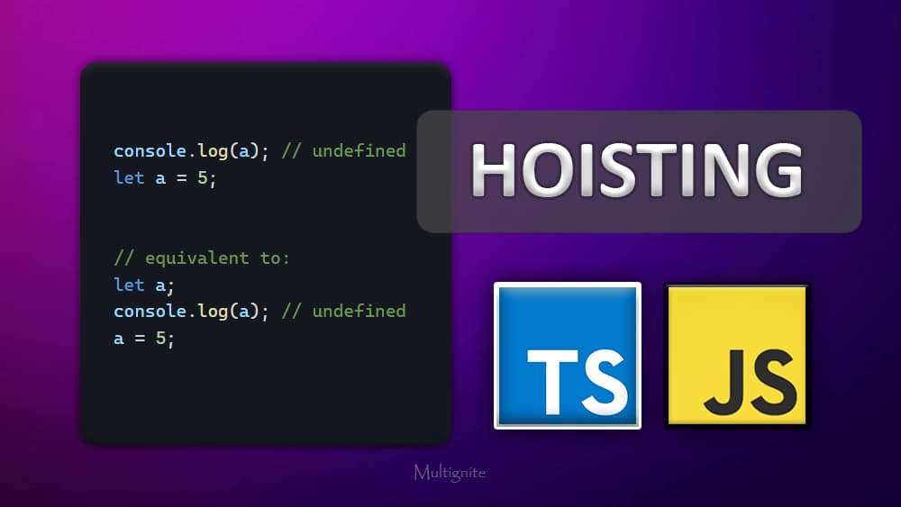 Hoisting in JavaScript and TypeScript - Simple & Code Example