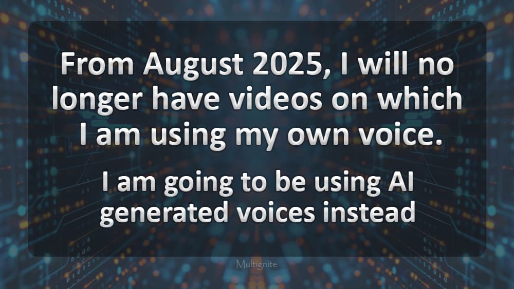 I’m Switching to AI Voices for My YouTube Content Starting August 2025